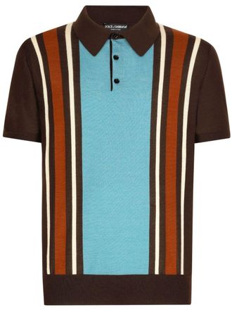 Dolce & Gabbana Polo a righe - Marrone