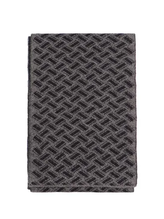 Drumohr Biscuit patterned cashmere scarf