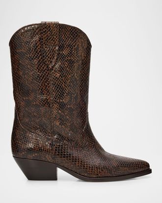 Isabel Marant Duerto Western Boots in Embossed Leather