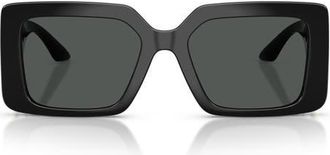 Versace 55mm Square Sunglasses in Black/dark Grey at Nordstrom