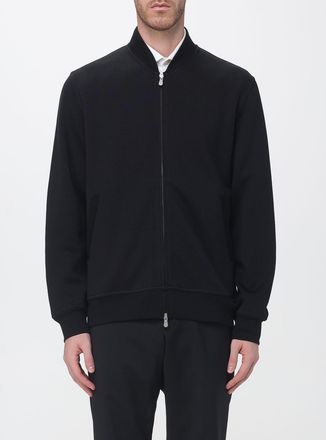 Brunello Cucinelli Cardigan in cashmere e seta con collo bomber e zip