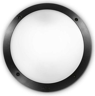 Ideal Lux Ideal Lux Lucia - 1 Difusor De Luz Para Exterior Empotrado En Techo / Pared, Negro Ip66, E27