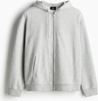 H&M Hoodiejacke in Loose Fit - Grau