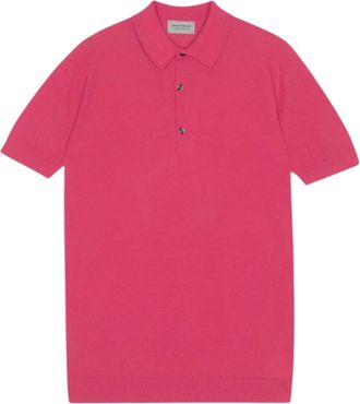 John Smedley Polo Roth - Heren - Polos - Roze - L - Tops
