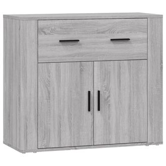 Berkfield Home Sideboard Grey Sonoma 80x33x70 cm Engineered Wood | Size: 80 x 33 x 70 cm