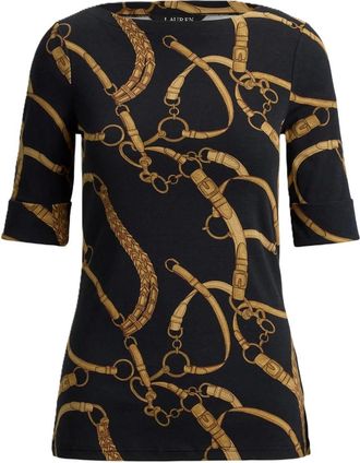 Ralph Lauren T-Shirt in cotone stretch - - Tops - Donna - Nero - S