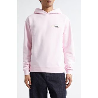 Jacquemus Le Hoodie Gros Grain Cotton Hoodie in Pink at Nordstrom, Size Xx-Large