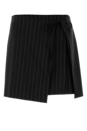 Sportmax Sportmax Embroidered Stretch Wool Blend Fatti Mini Skirt