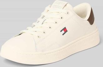 Tommy Jeans Low Top Sneaker aus echtem Leder in Weiss, Gr&ouml;&szlig;e 36