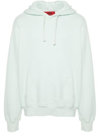 424 logo-embroidered hoodie - Green