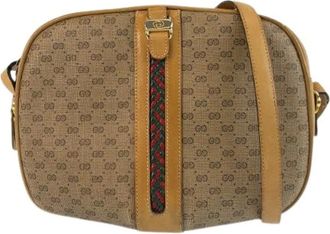 Gucci Pre-owned Cross Body Bags, female, Beige, Size: ONE SIZE Pre-owned Canvas shoulder-bags