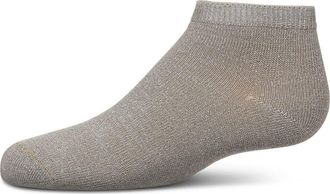 MeMoi Basic Silky-Soft Gauge Ankle Sock in Silver Lurex at Nordstrom, Size 6-12M