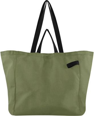Generic Olive Green pattern Reusable Canvas Tote Bag, Heavy Duty Grocery Shopping Bag with Large Capacity Double Handles Hard Bottom Work Groceries Travel
