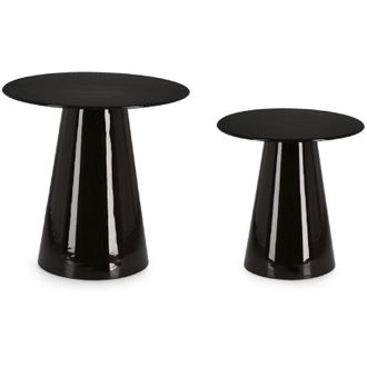 Decorspace Tavolino salema in acciaio, finitura smaltata, &Oslash; 40 x 39 &Oslash; 50 x 50 cm