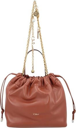 Chlo&eacute; Brown Icons Mini Bucket Bag