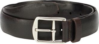 Fortela Crockett Leather Belt in Brown at Nordstrom, Size 80