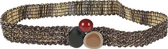 Exquisite J Bruine Raffia Riem - Dames - Riemen - Bruin - L - Accessoires