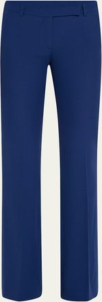 Alexander McQueen Bootcut Leaf Crepe Trousers