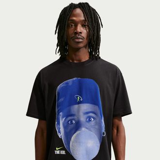 Nike Mens Nike Sportswear Ken Griffey Jr. Max90 Short-Sleeve T-Shirt in Black | IW3029-010