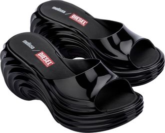 Melissa x Diesel Platform Slide Sandal in Black at Nordstrom, Size 6