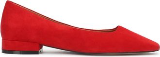 Kazar Rode su&egrave;de pumps met schuine neus - Dames - Ballerinas - Rood - 41 EU - Su&egrave;de - Schoenen