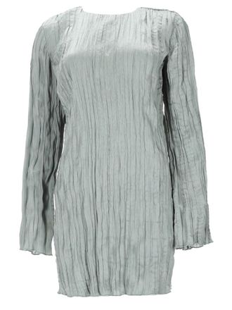 Staud Kona Textured Crinkled Mini Dress