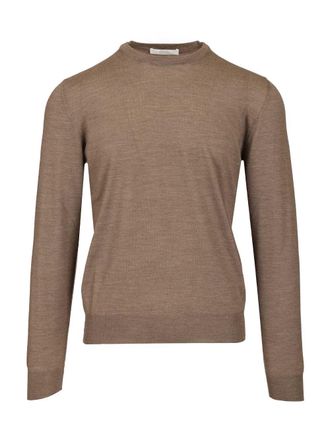 Mauro Ottaviani Crew Neck Sweater Knitwear Beige-Uomo