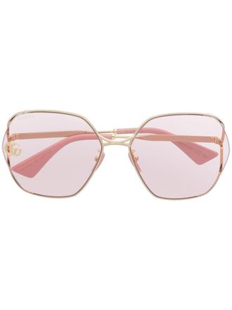 Gucci Occhiali da sole squadrati Fork - Rosa