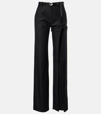 Coperni Suspended belted cutout straight jeans
