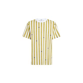 Moschino Printed cotton jersey T-shirt - male - Moschino - T-Shirts - Yellow - 2XL - Tops