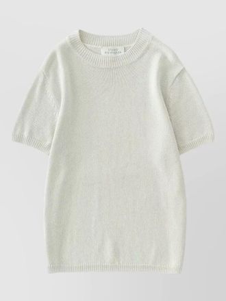 STUDIO NICHOLSON knit top short sleeves ribbed hem neckline