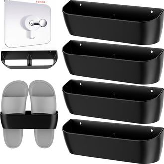 OEM Zapatero De Pared, Estante De Almacenamiento De Zapatos Compartimentado En 3d Para Autocaravana, Con Tornillos Y Adhesivo, 6 Estantes Para Zapatos + 1