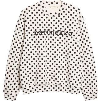 Marimekko Leiot Pallo Kioski Logo Sweatshirt in Off White Black at Nordstrom, Size Xx-Large