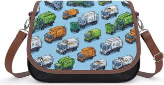 Generic Cartoon Garbage Trucks Fashion Womens Crossbody Bags Novelty Handbag Shoulder Bag Purse