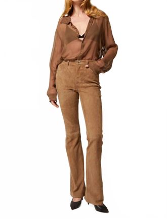 SPRWMN Pocket Micro Flare Pant In Taupe