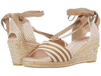 Eric Michael Sara Womens Shoes Taupe Stripe : EU 40 (US Womens 9.5-10) M (B), Canvas