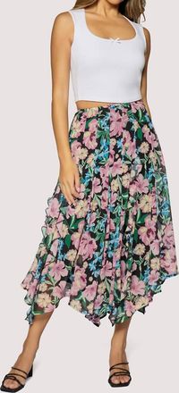 Lost + Wander Camilla Bloom Maxi Skirt In Black Multi Floral