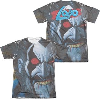 Gildan Justice League of America Bit Lip (Front/Back Print) Adult Poly/Cotton Short Sleeve Tee / T-Shirt