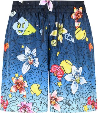 Casablanca Blaue Seidenshorts von Casablanca Collage Dicones