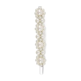 Simone Rocha Clips de cabello de flores medianas Simone Rocha Pearl White