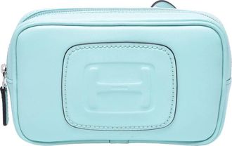 Hogan Leren Schoudertas met Kaartsleuven - Dames - Clutches - Groen - ONE Size - Leer - Tassen