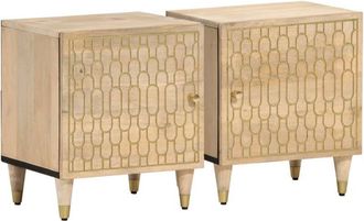 vidaXL Bedside Cabinets 2 pcs 40x33x46 cm Solid Wood Mango vidaXL