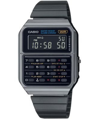 Casio Collection Vintage Unisexs Black Watch CA-500WEGG-1BEF Stainless Steel - One Size