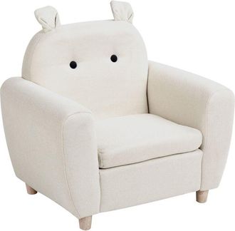 Beliani Beliani - Chair Fabric Upholstery with Armrests for Children Off-White Maribo