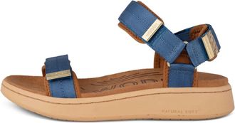 Woden Womens Line Platform Sandals In Old Denim
