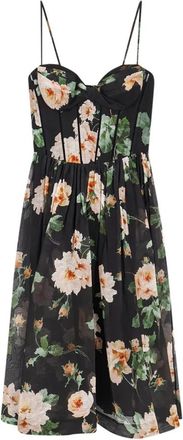 Zimmermann Luna Corset Midi Jurk - Dames - Casual kleedjes - Veelkleurig - L - Katoen - Kleedjes