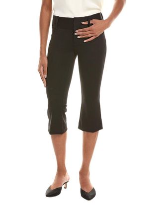 Alice & Olivia Alice + Olivia Kai Low-Rise Wide Waistband Capri Pant