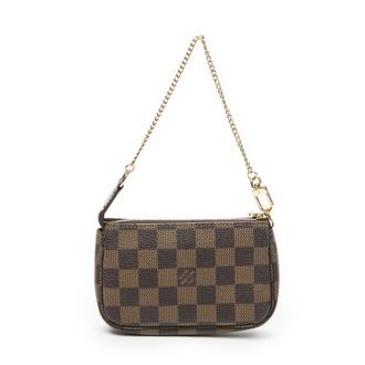 Louis Vuitton Pre-owned Womens Mini Pochette Accessoires Shoulder Bag - Brown - One Size
