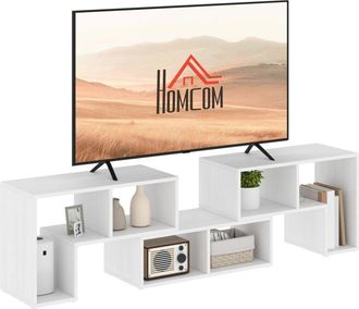 HOMCOM Homcom - tv Unit for TVs up to 75 Inches, Free Combination tv Stand, White