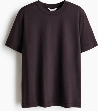 H&M T-Shirt aus Seidenmix - Brown